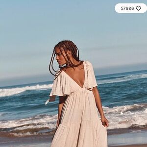 Free People Cream Maxi Dress